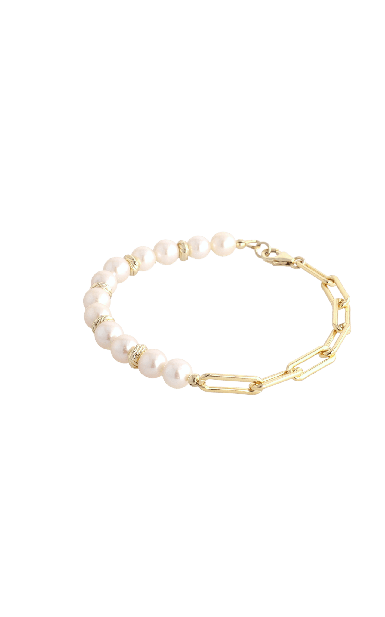 Goddess of Elegance Gold Vermeil Bracelet with Fresh Water Pearl - Eat.Read.Love.