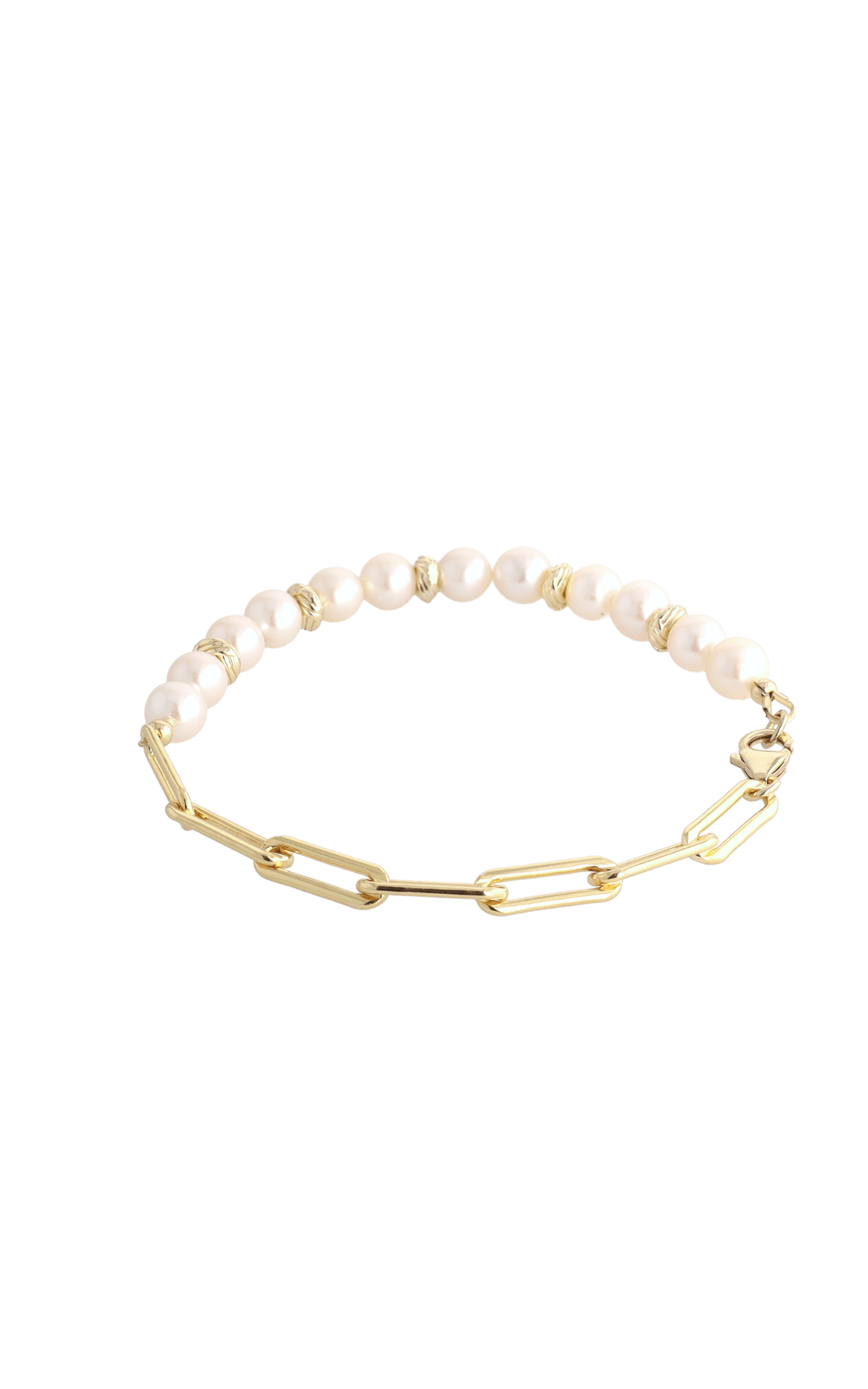 Goddess of Elegance Gold Vermeil Bracelet with Fresh Water Pearl - Eat.Read.Love.