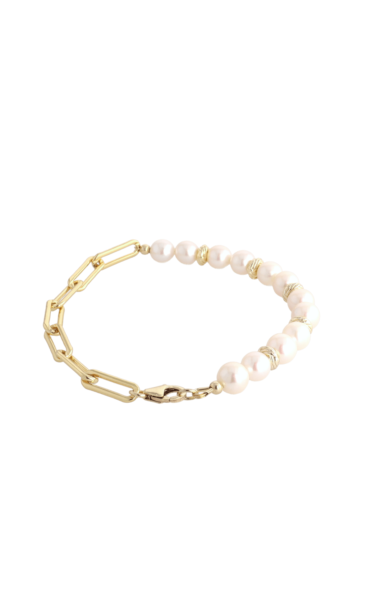 Goddess of Elegance Gold Vermeil Bracelet with Fresh Water Pearl - Eat.Read.Love.