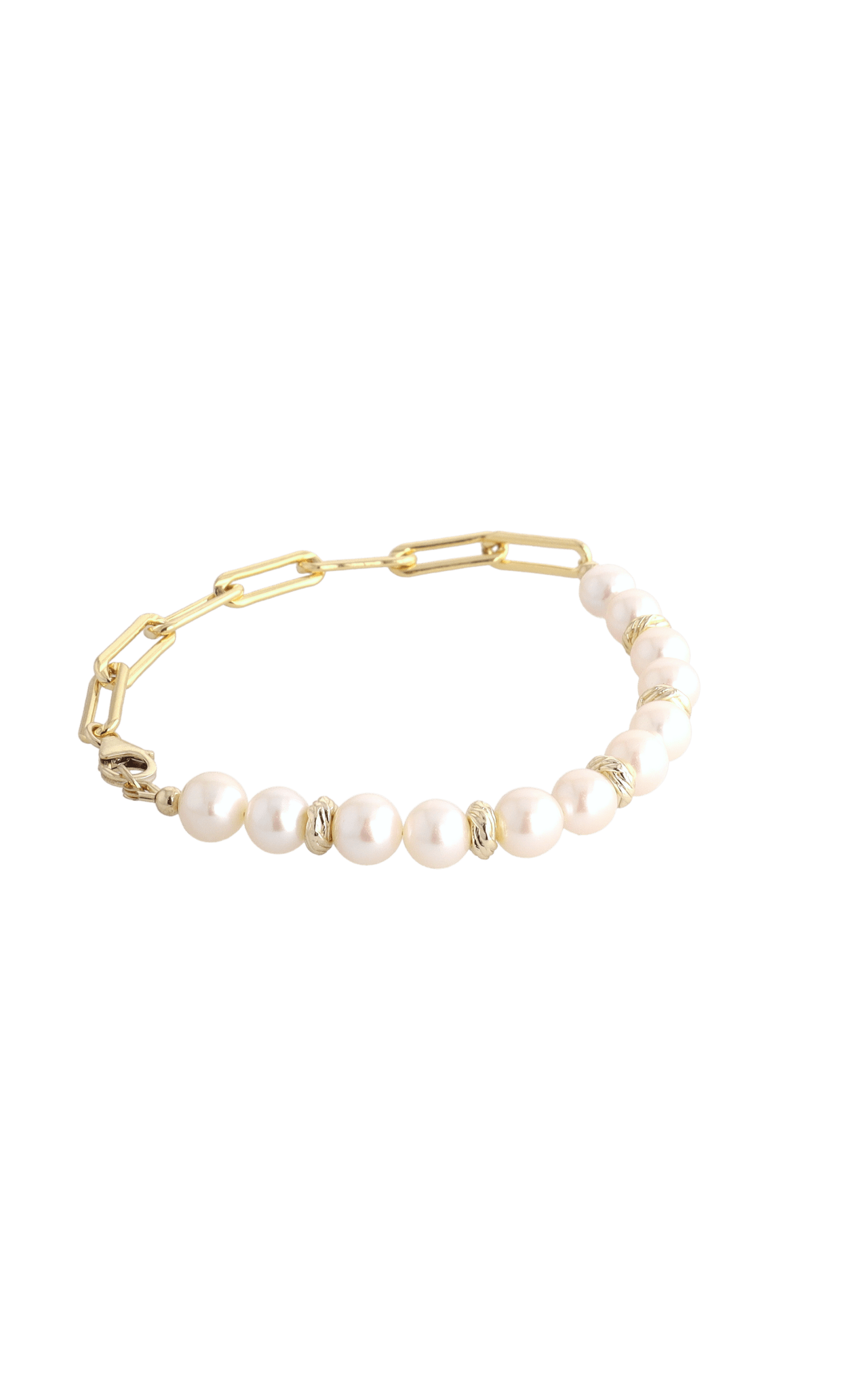 Goddess of Elegance Gold Vermeil Bracelet with Fresh Water Pearl - Eat.Read.Love.