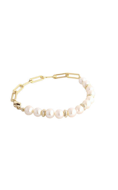 Goddess of Elegance Gold Vermeil Bracelet with Fresh Water Pearl - Eat.Read.Love.