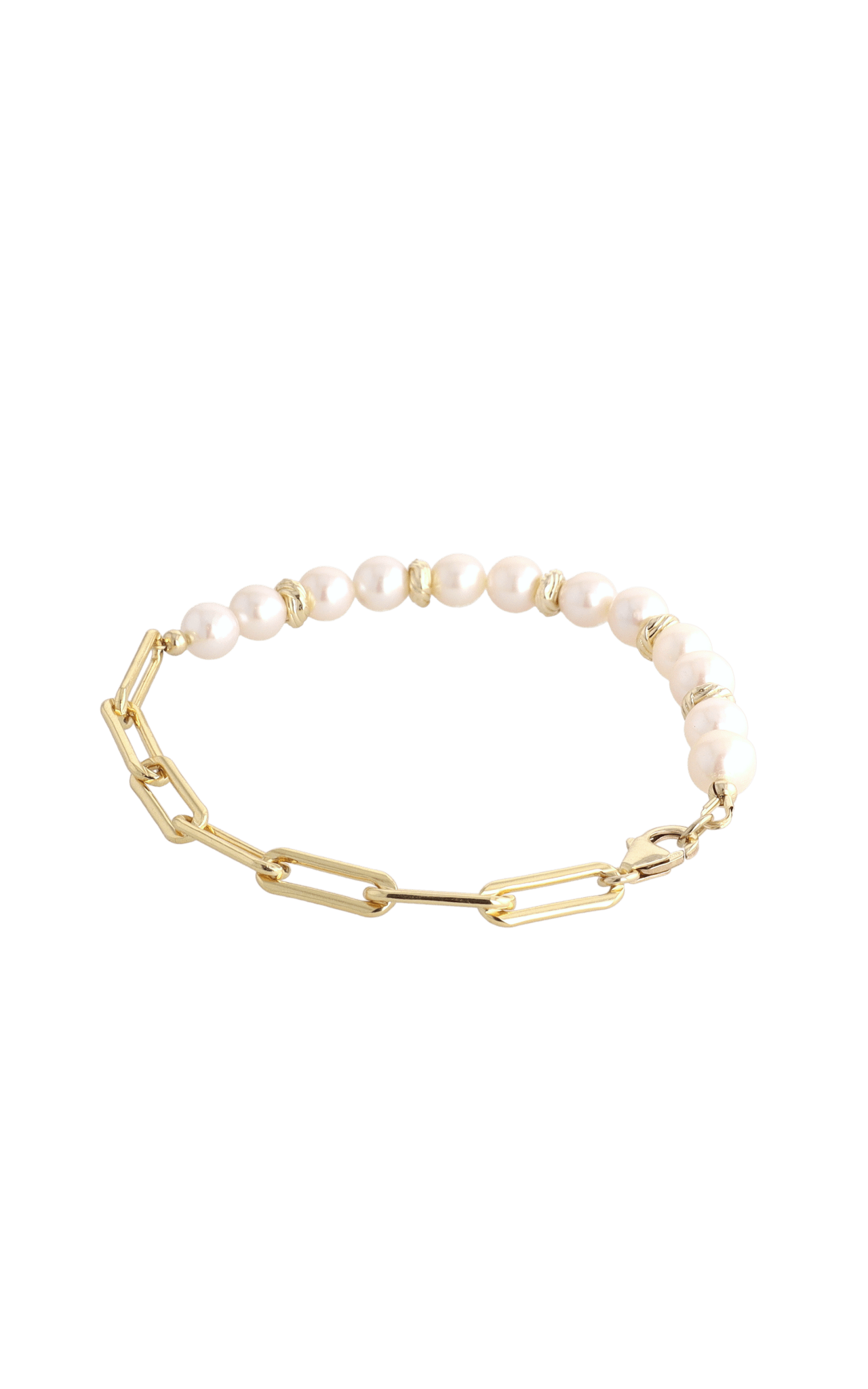 Goddess of Elegance Gold Vermeil Bracelet with Fresh Water Pearl - Eat.Read.Love.