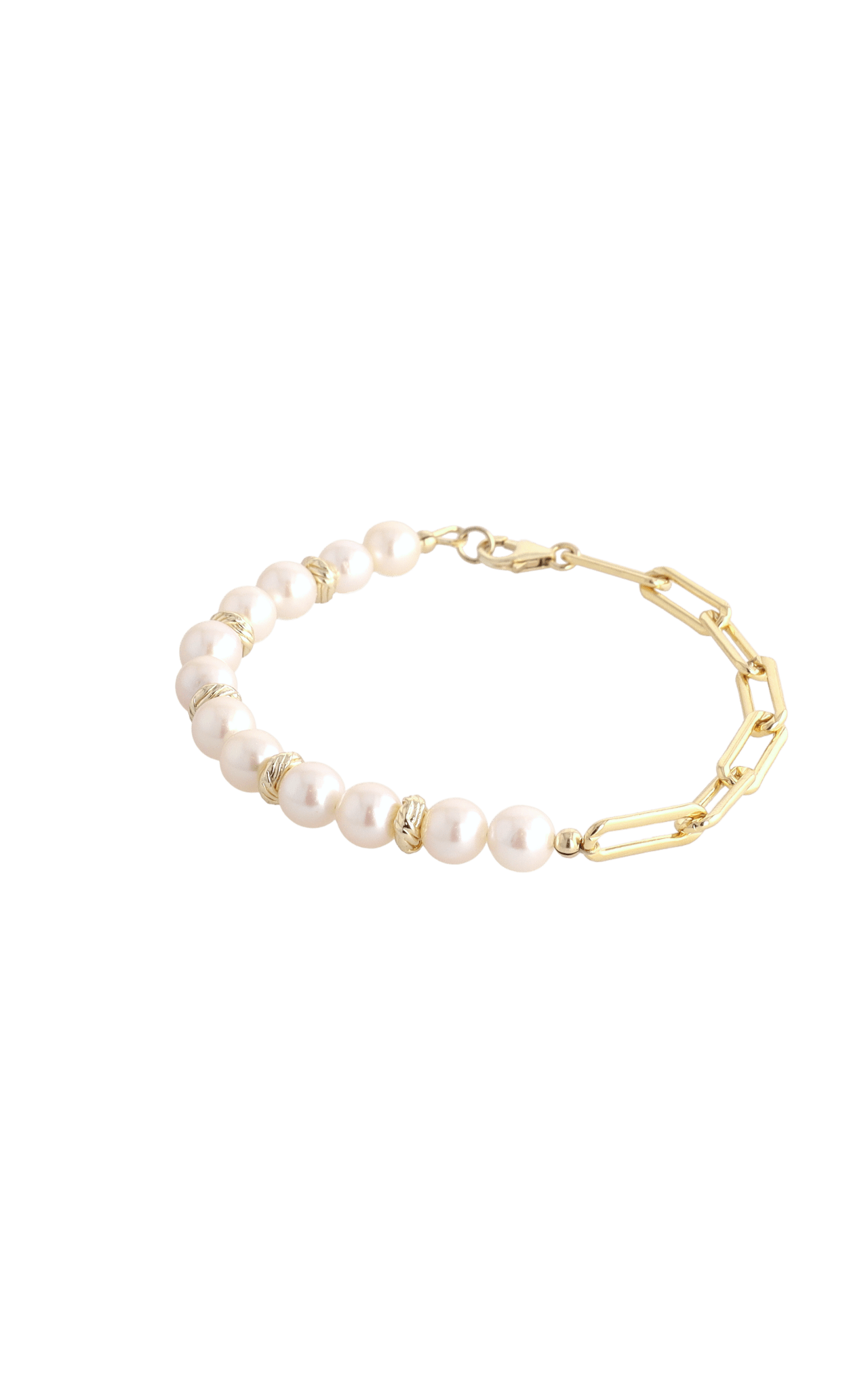 Goddess of Elegance Gold Vermeil Bracelet with Fresh Water Pearl - Eat.Read.Love.