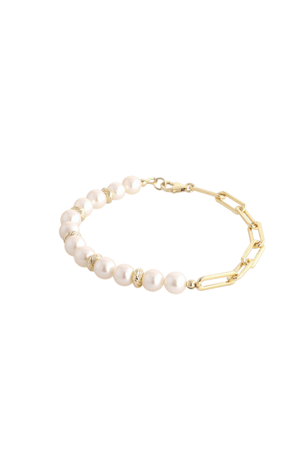 Goddess of Elegance Gold Vermeil Bracelet with Fresh Water Pearl - Eat.Read.Love.