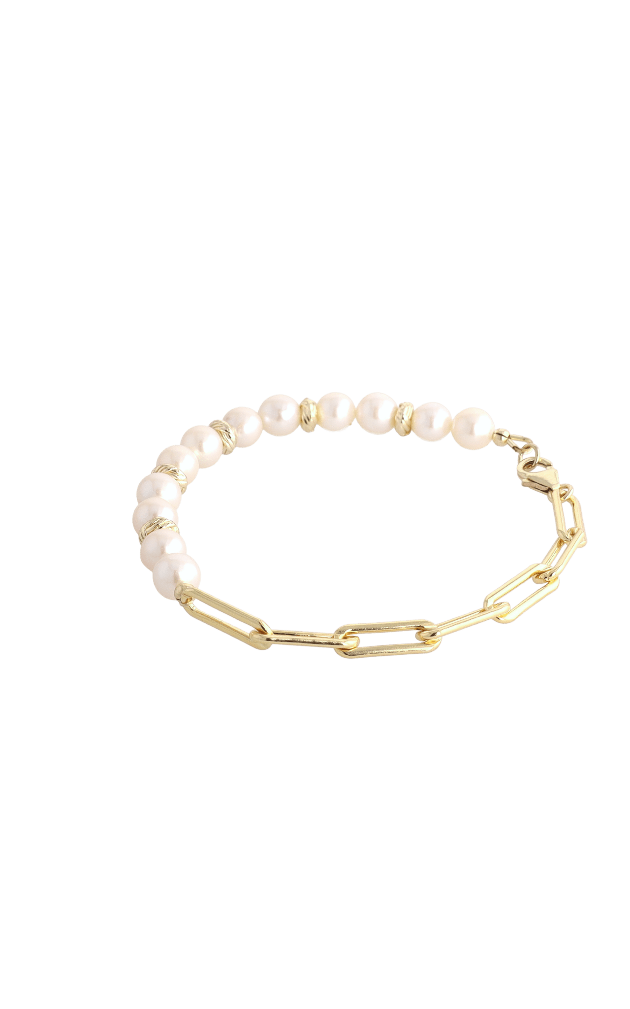 Goddess of Elegance Gold Vermeil Bracelet with Fresh Water Pearl - Eat.Read.Love.