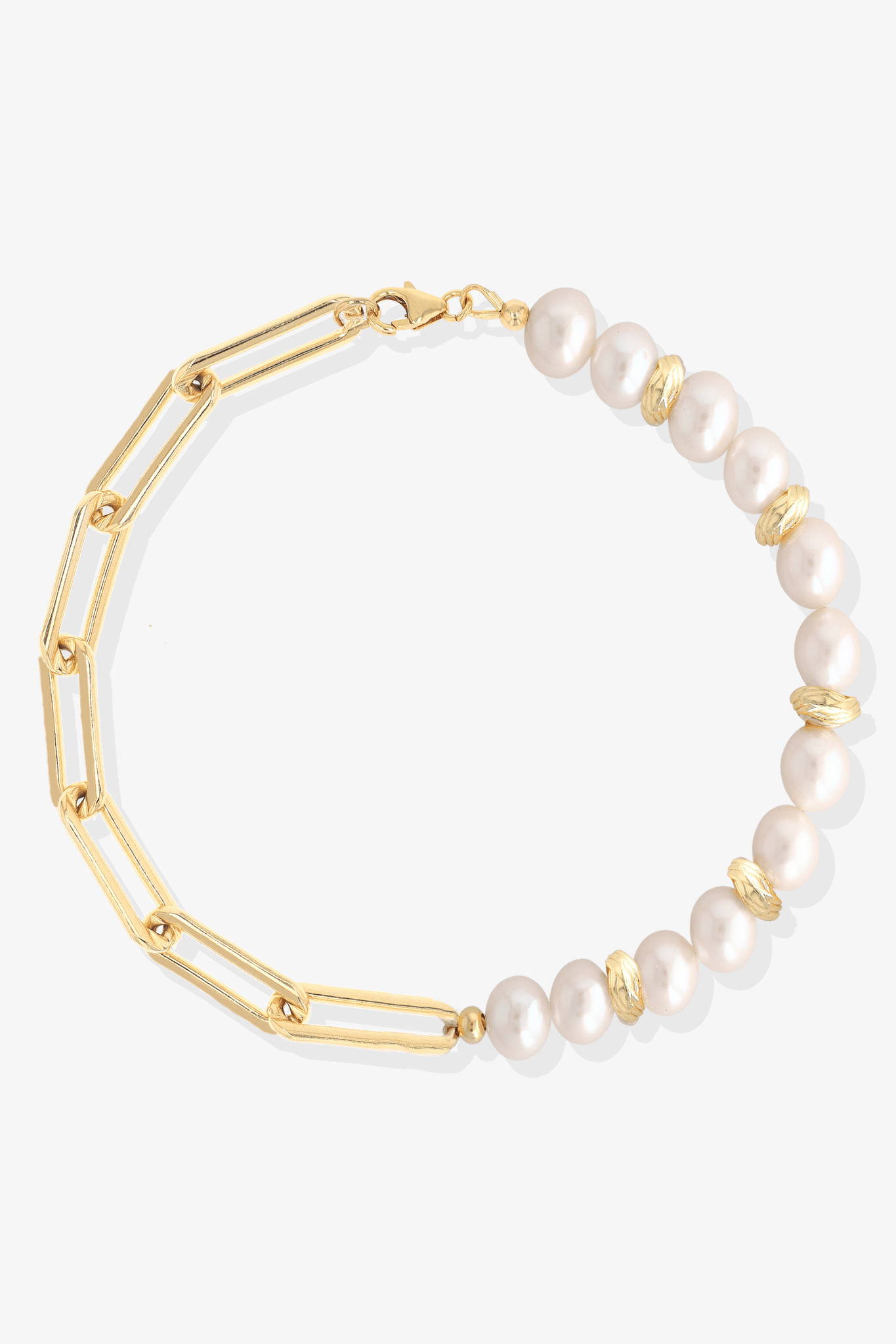 Goddess of Elegance Gold Vermeil Bracelet with Fresh Water Pearl - Eat.Read.Love.