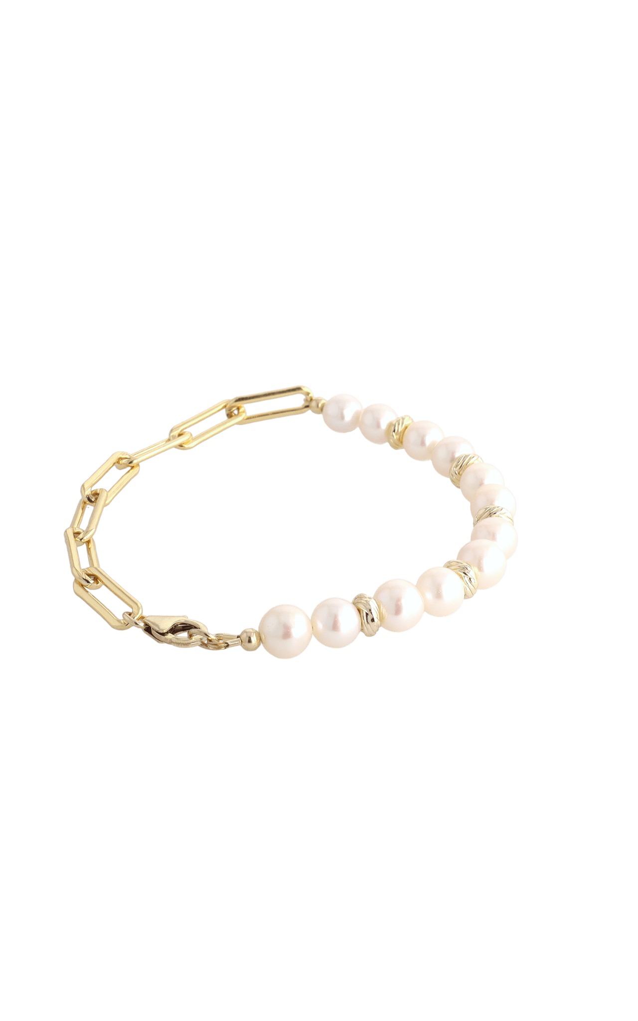 Goddess of Elegance Gold Vermeil Bracelet with Fresh Water Pearl - Eat.Read.Love.