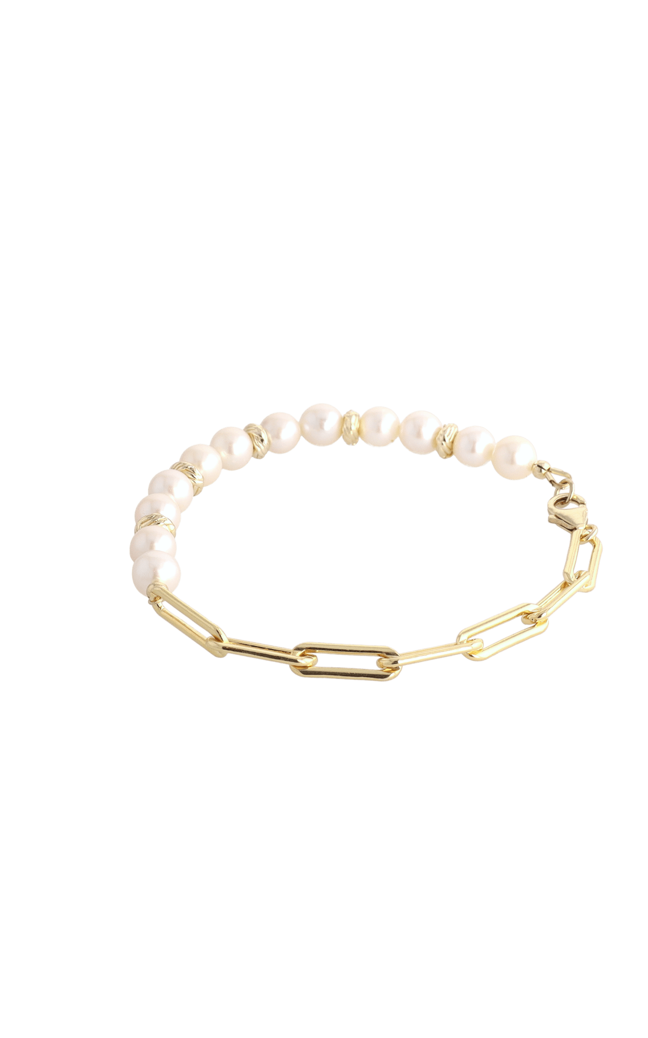 Goddess of Elegance Gold Vermeil Bracelet with Fresh Water Pearl - Eat.Read.Love.