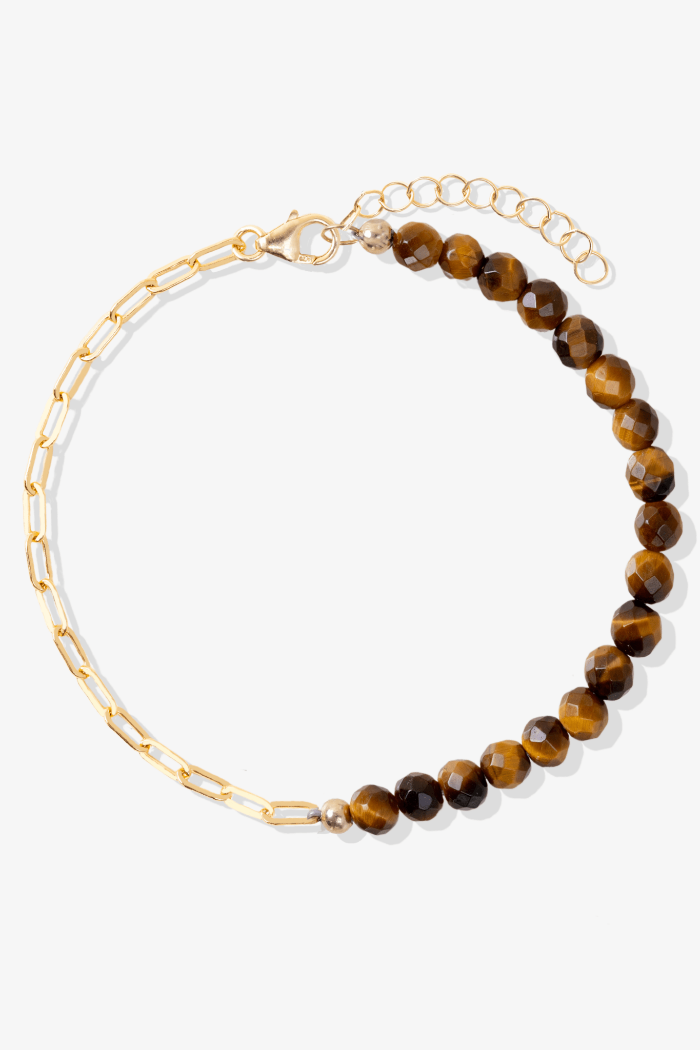 Goddess of Wealth Gold Vermeil Bracelet With Tigers Eye - Eat.Read.Love.