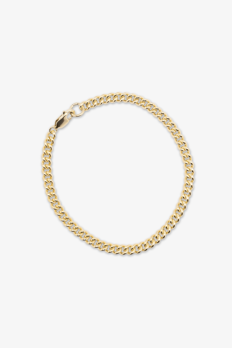 Gold Filled Yellow Round Curb Link Bracelet - Eat.Read.Love.