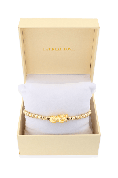 Gold Infinite Fortune 18k Gold Vermeil Pixiu Feng Shui Bracelet - Eat.Read.Love.