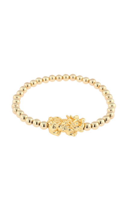 Gold Infinite Fortune 18k Gold Vermeil Pixiu Feng Shui Bracelet - Eat.Read.Love.