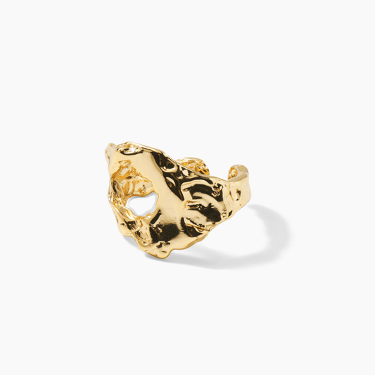 Golden Nugget Adjustable Gold Vermeil Ring - Eat.Read.Love.
