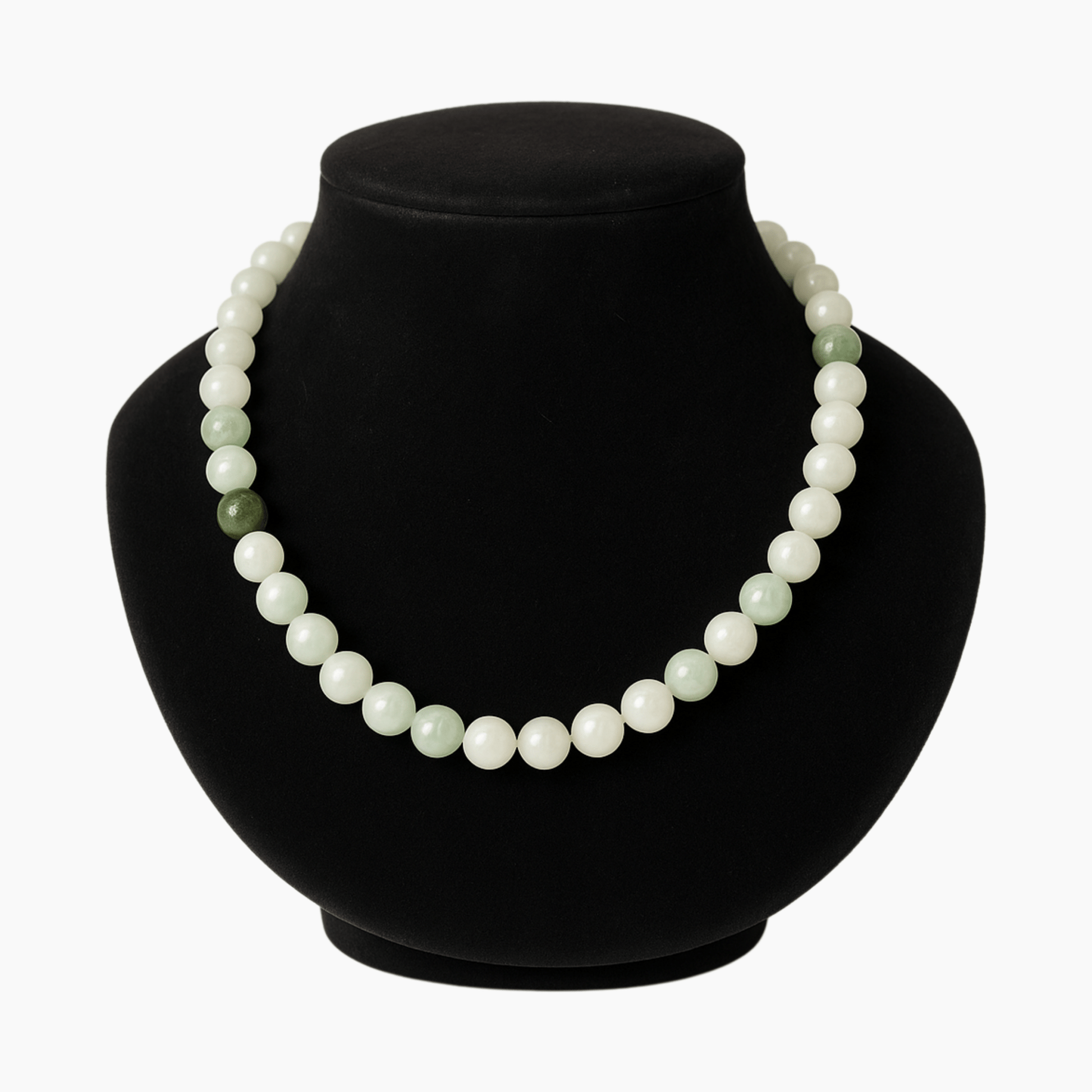 Grade A High Quality Jade Beaded Necklace 14k REAL Gold - Eat.Read.Love.