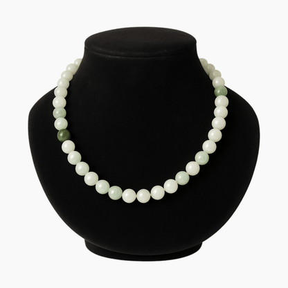 Grade A High Quality Jade Beaded Necklace 14k REAL Gold - Eat.Read.Love.