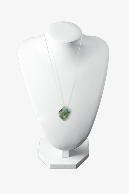 Grandidierite Drilled Freeform Rare Sterling Silver Necklace - Eat.Read.Love.