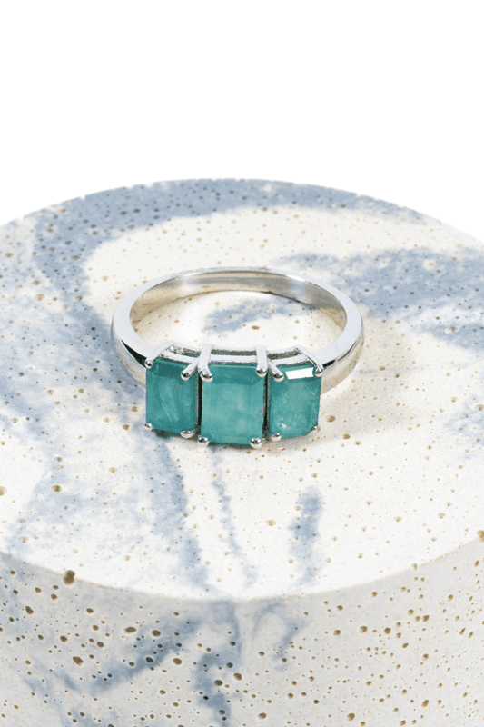 Grandidierite Sterling Silver Ring - Eat.Read.Love.