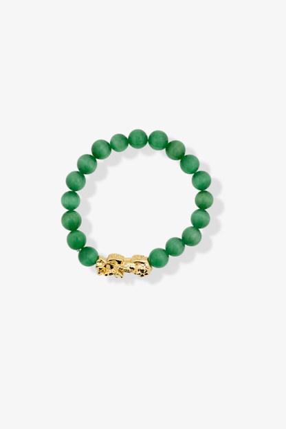 Green Cats Eye Pixiu Feng Shui Bracelet - Eat.Read.Love.