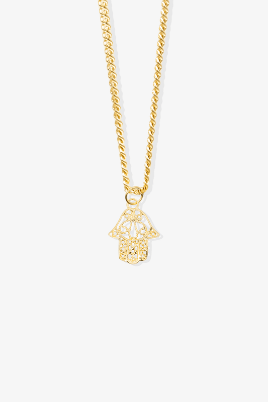 Hamsa Pendant 14K Real Gold - Eat.Read.Love.