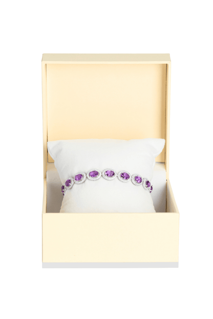 High Quality Amethyst Tennis Bracelet - Eat.Read.Love.