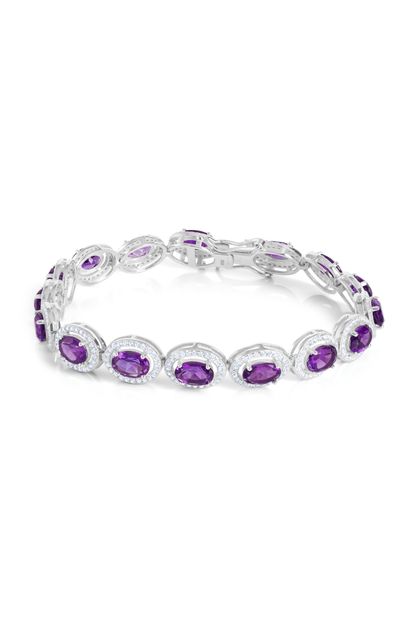 High Quality Amethyst Tennis Bracelet - Eat.Read.Love.