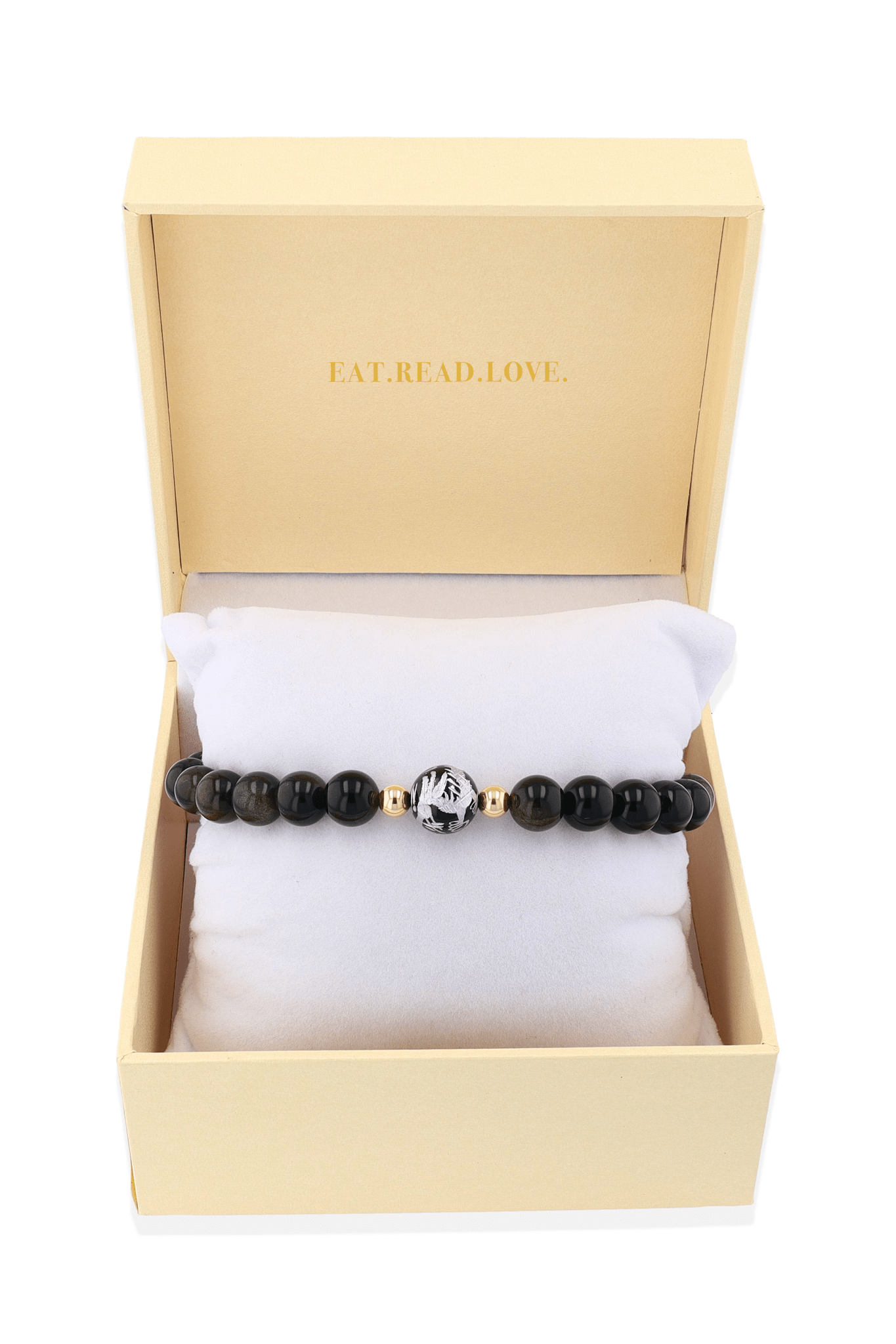 High Quality Black Obsidian Feng Shui Dragon Lucky Bracelet - Eat.Read.Love.