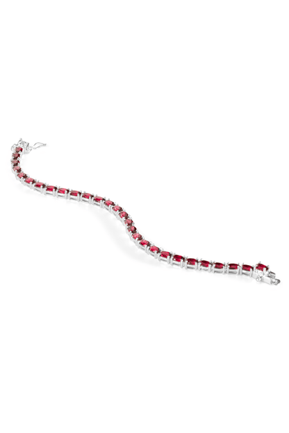 High Quality Garnet Tennis Bracelet - Eat.Read.Love.