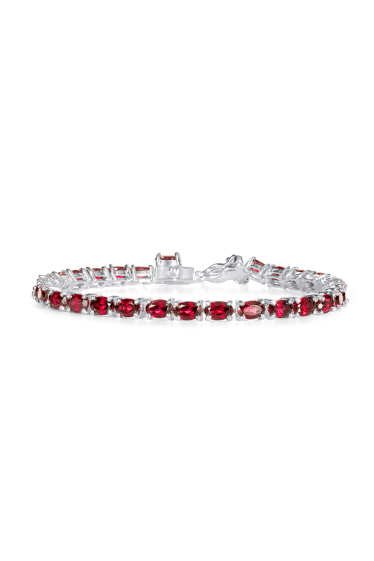 High Quality Garnet Tennis Bracelet - Eat.Read.Love.