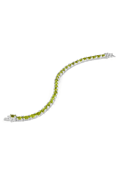 High Quality Peridot Tennis Bracelet - Eat.Read.Love.