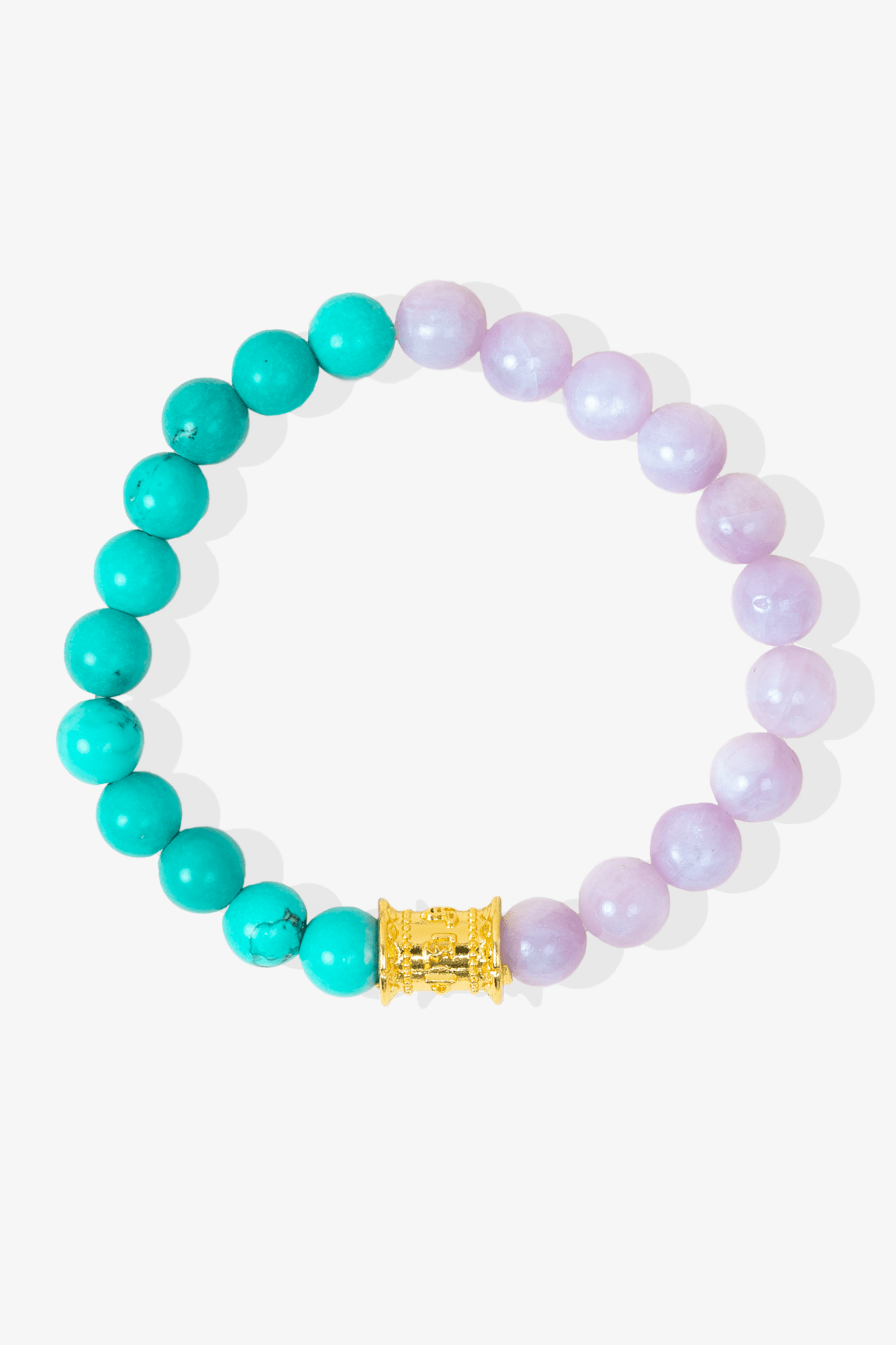 High Quality Turquoise & Kunzite Mantra Scroll Feng Shui Bracelet - Eat.Read.Love.