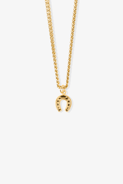 Horseshoe Lucky Pendant 14k REAL Gold - Eat.Read.Love.