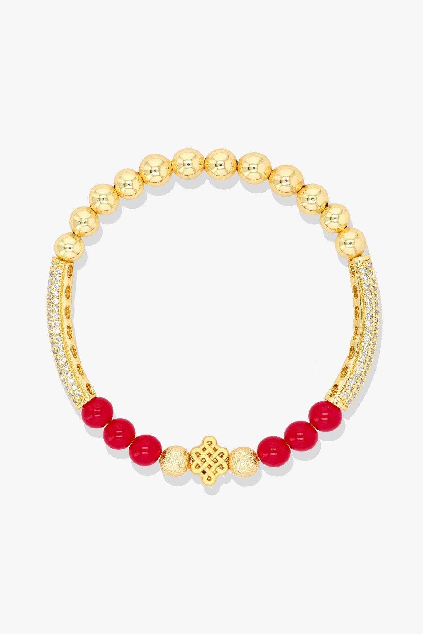 Infinity Knott Ruby Gold Vermeil Bracelet - Eat.Read.Love.