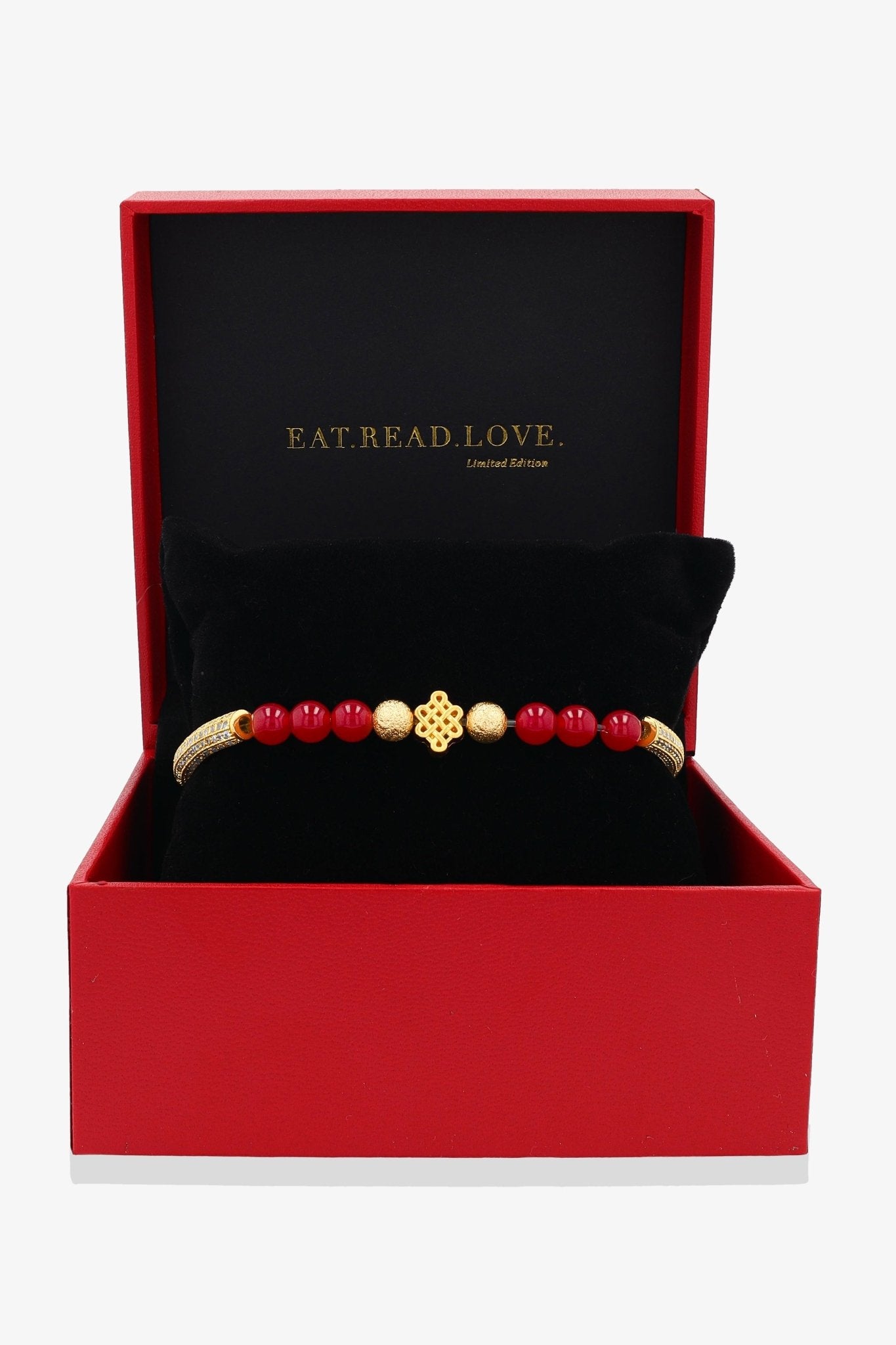 Infinity Knott Ruby Gold Vermeil Bracelet - Eat.Read.Love.