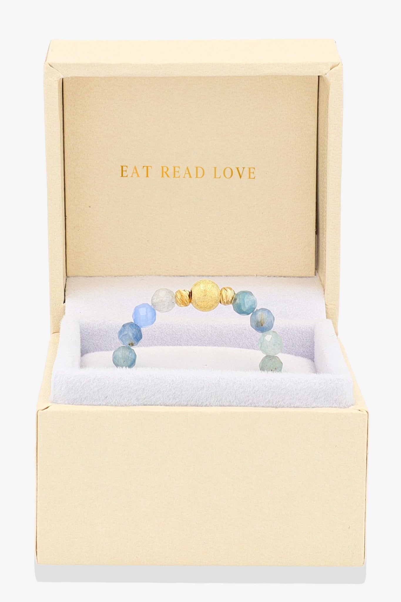 Kyanite Gold Vermeil Stretch Ring - Balance - Eat.Read.Love.