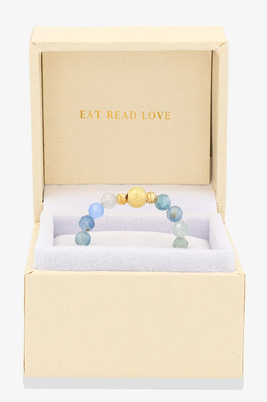 Kyanite Gold Vermeil Stretch Ring - Balance - Eat.Read.Love.