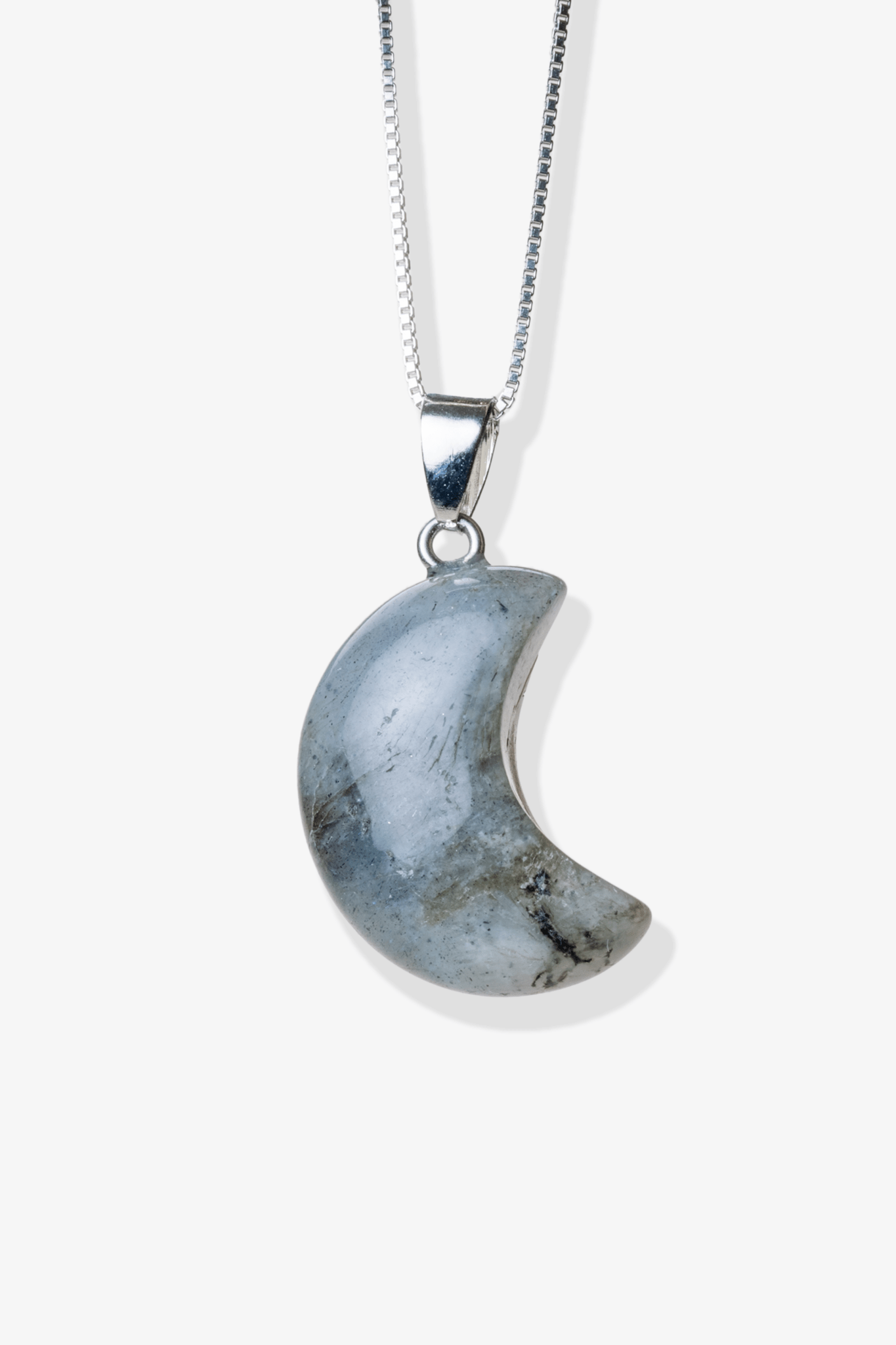 Labradorite Crescent Moon Pendant - Eat.Read.Love.