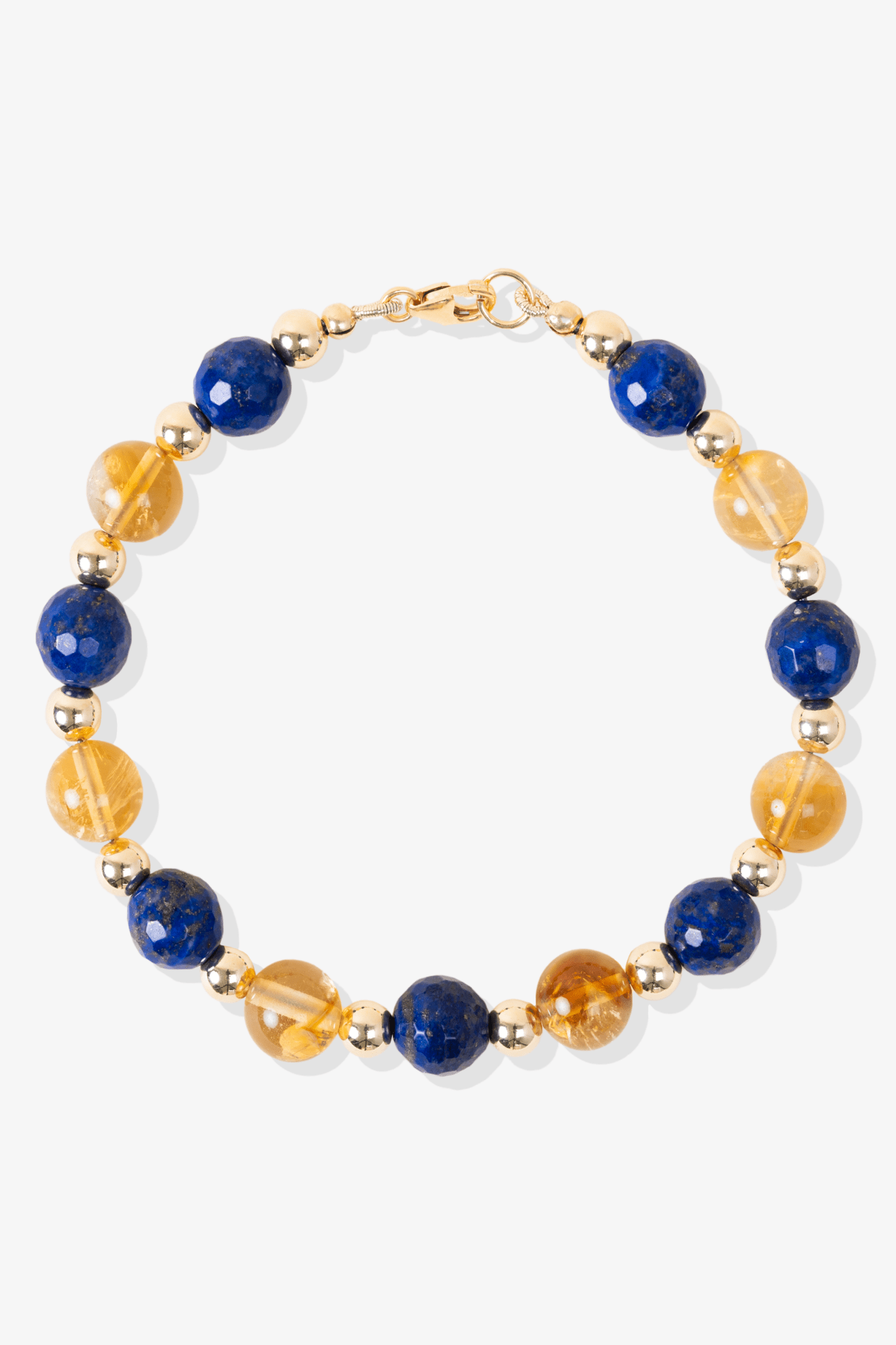 Lapis Lazuli and Citrine Gold Vermeil Bracelet - Unlimited Creativity - Eat.Read.Love.