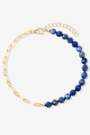 Goddess of Wisdom Gold Vermeil Bracelet With Lapis Lazuli