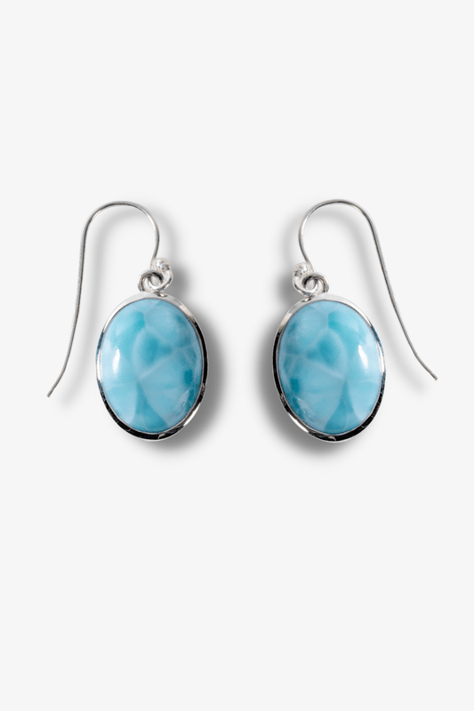 Larimar Sterling Silver Earrings - Eat.Read.Love.