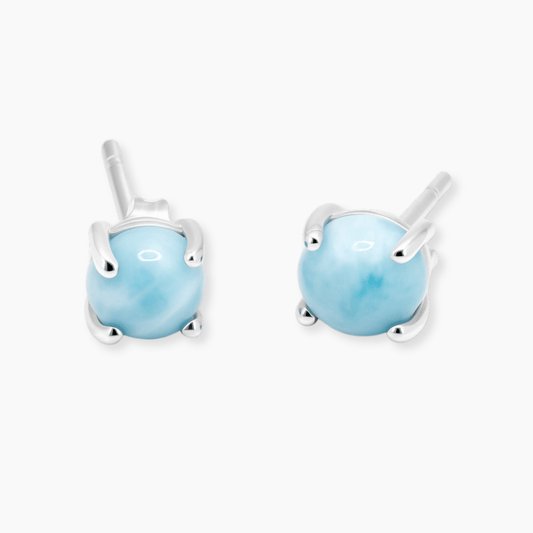 Larimar Sterling Silver Earrings - Eat.Read.Love.
