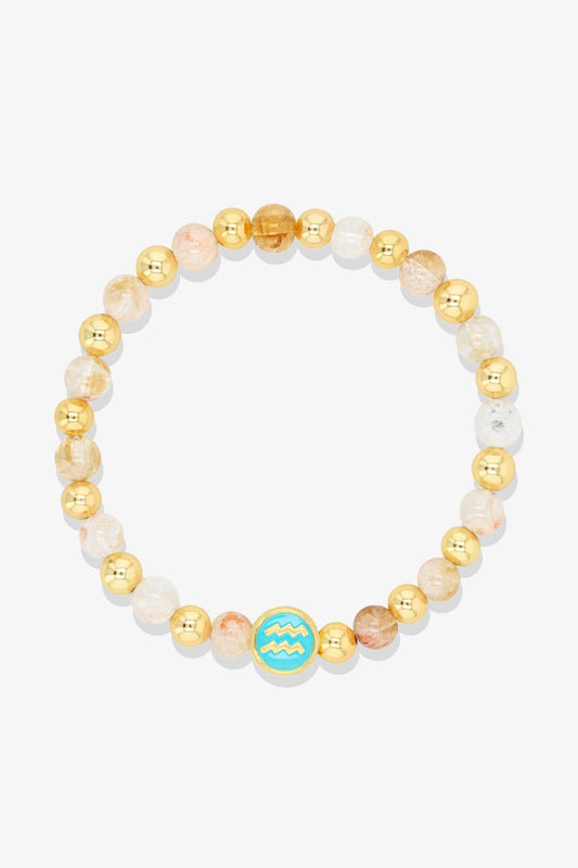 Leo - Citrine Zodiac Gold Vermeil Bracelet - Eat.Read.Love.