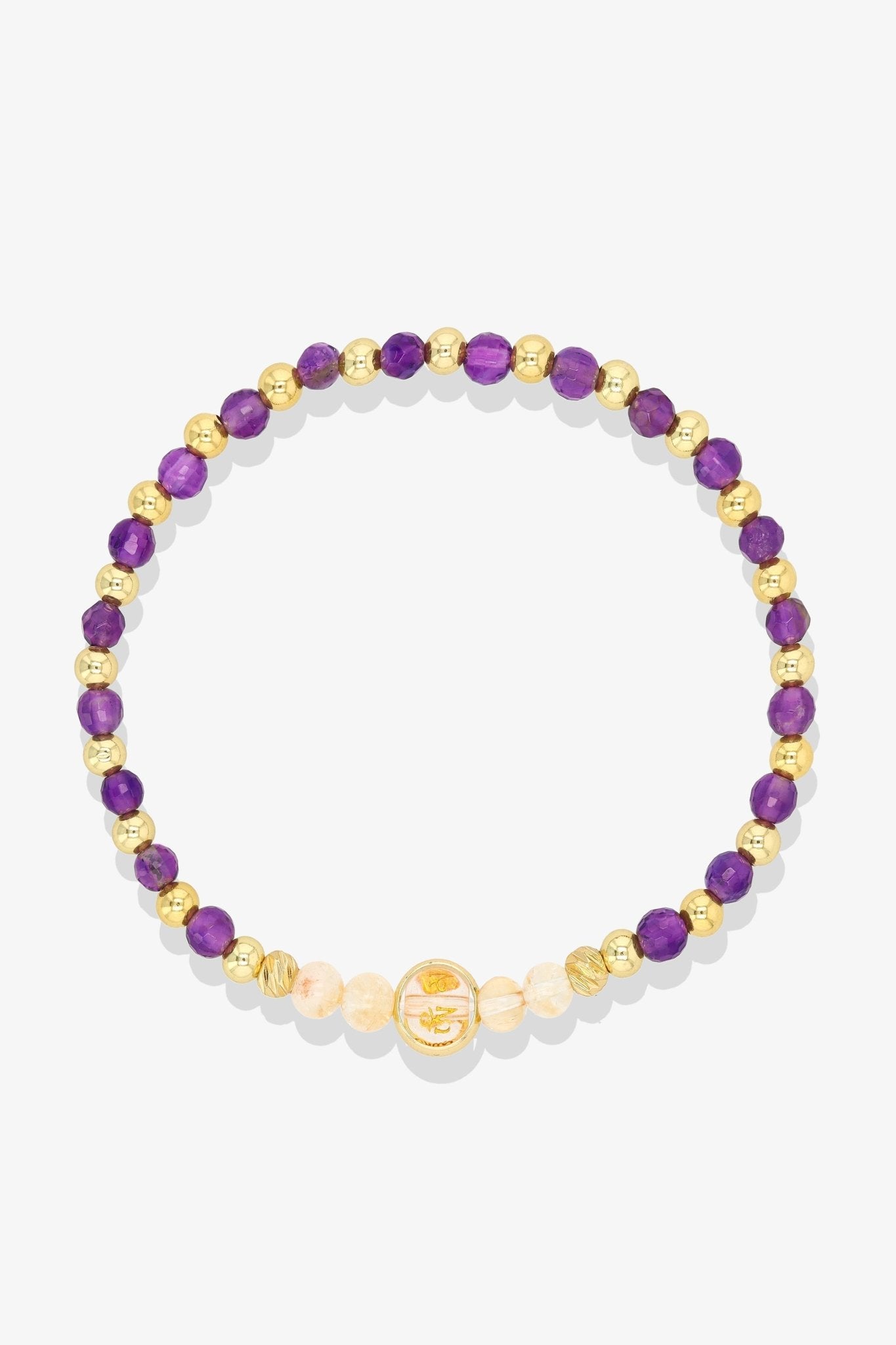 Leo Garnet Gold Vermeil Fortune Zodiac Bracelet - Eat.Read.Love.