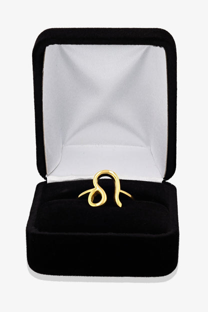 Leo Zodiac 18k Gold Vermeil Ring - Eat.Read.Love.