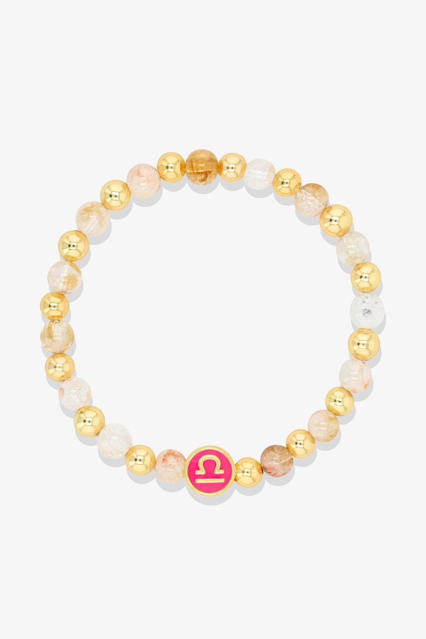 Libra - Citrine Zodiac Gold Vermeil Bracelet - Eat.Read.Love.