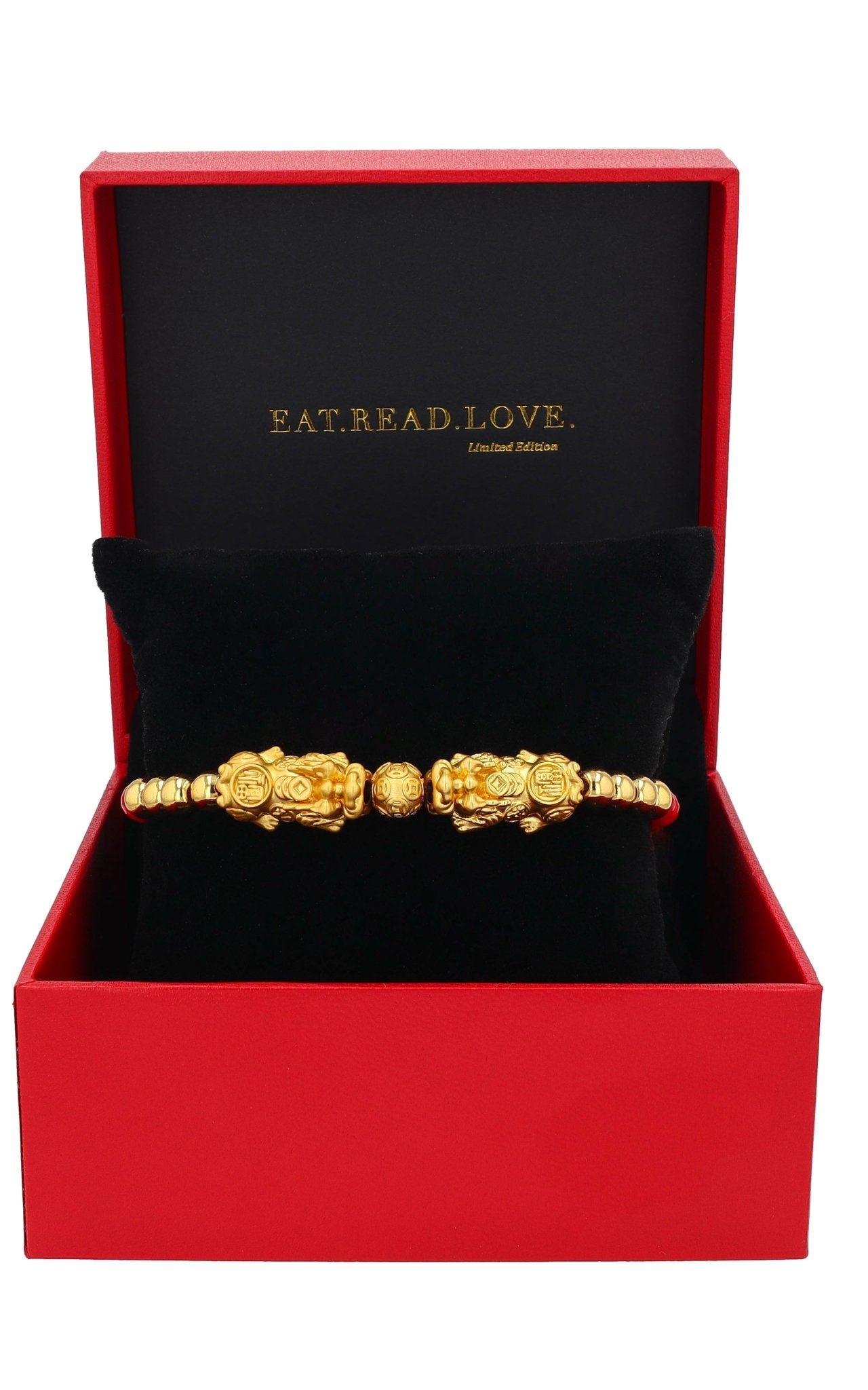 Limited Edition 18k Gold Vermeil Dragon Pixiu Gold Lucky Coin Bracelet - Eat.Read.Love.