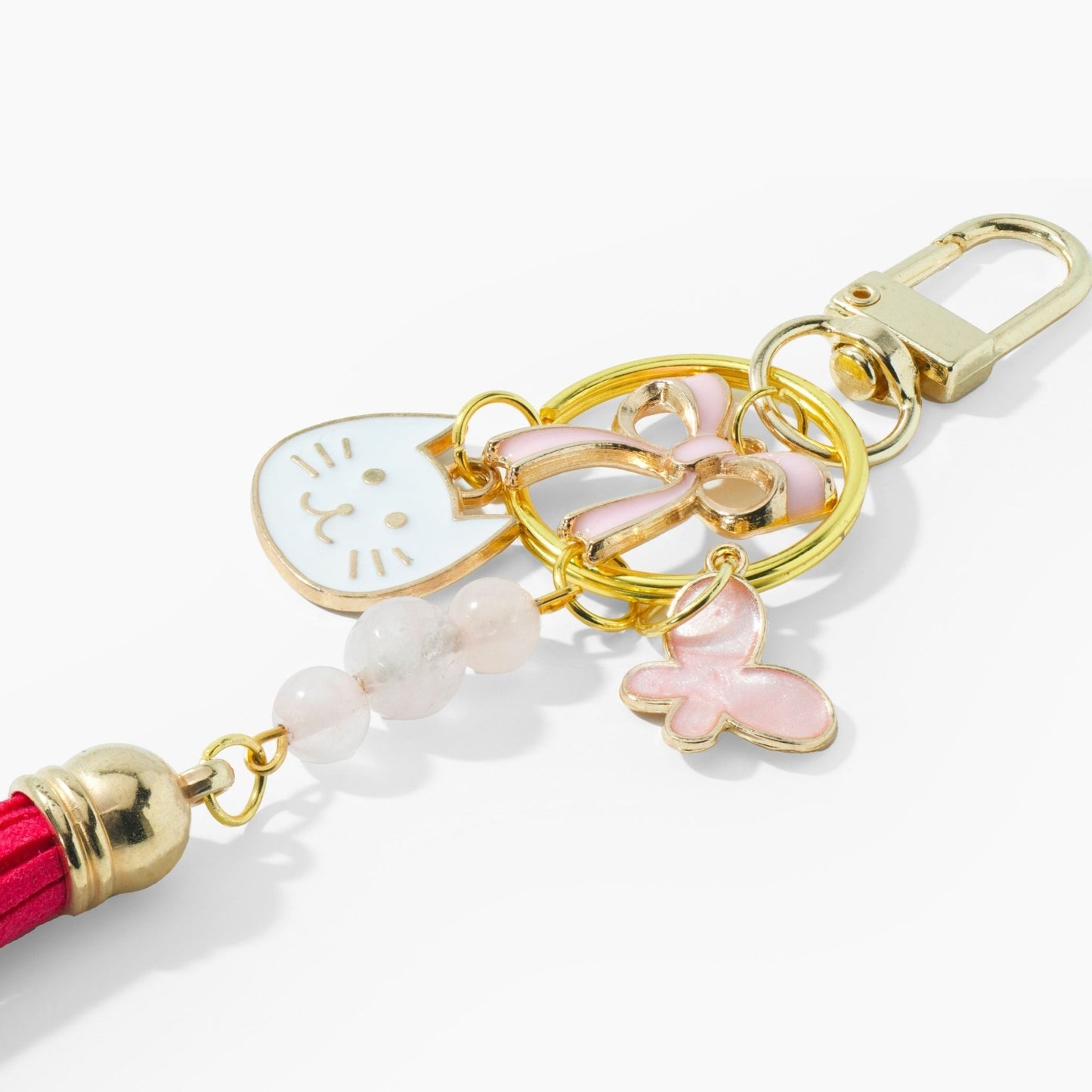 Love Attracting Pink Bag Charm - Eat.Read.Love.