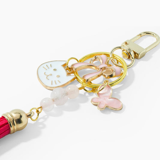 Love Attracting Pink Bag Charm - Eat.Read.Love.