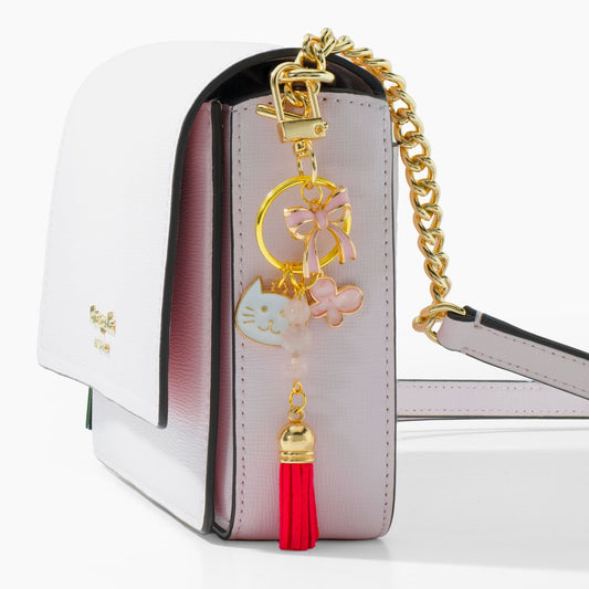 Love Attracting Pink Bag Charm - Eat.Read.Love.