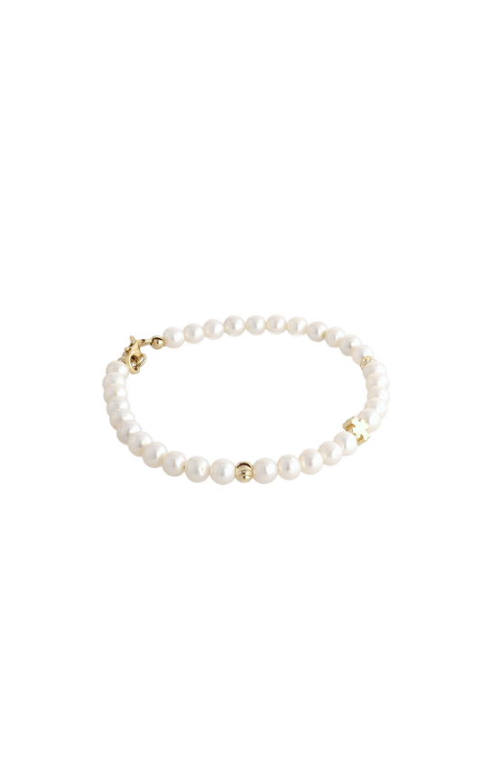 Lucky Clover Fresh Water Pearl Bracelet - Eat.Read.Love.