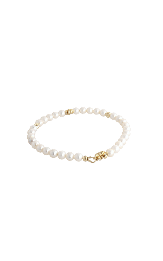 Lucky Clover Fresh Water Pearl Bracelet - Eat.Read.Love.